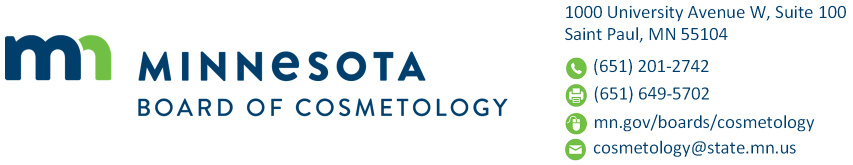 Minnesota Board of Cosmetology Logo